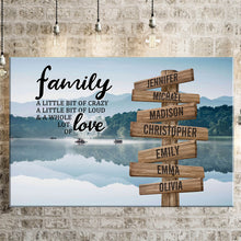 Load image into Gallery viewer, Dreams Interpretation of Lake Color A Little Whole Lot of Love Multi-Names Premium Canvas Poster