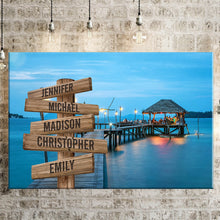 Load image into Gallery viewer, Jetty Night Color Multi-Names Premium Canvas Poster