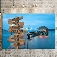 Load image into Gallery viewer, Jetty Night Color Multi-Names Premium Canvas Poster