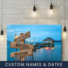 Load image into Gallery viewer, Jetty Night Color Multi-Names Premium Canvas Poster