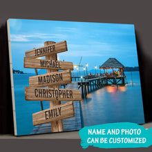 Load image into Gallery viewer, Jetty Night Color Multi-Names Premium Canvas Poster