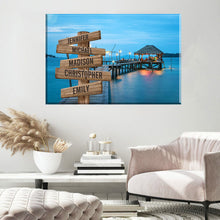 Load image into Gallery viewer, Jetty Night Color Multi-Names Premium Canvas Poster