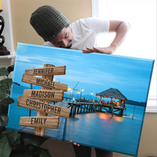 Load image into Gallery viewer, Jetty Night Color Multi-Names Premium Canvas