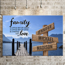 Load image into Gallery viewer, Lake Dock Color A Little Whole Lot of Love Multi-Names Premium Canvas