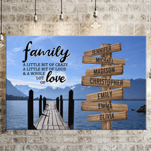 Load image into Gallery viewer, Lake Dock Color A Little Whole Lot of Love Multi-Names Premium Canvas Poster