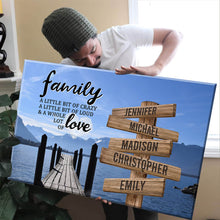 Load image into Gallery viewer, Lake Dock Color A Little Whole Lot of Love Multi-Names Premium Canvas