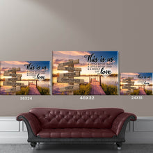 Load image into Gallery viewer, Lake Dock Color Personalized "THIS IS US" Multi-Names Premium Canvas Poster