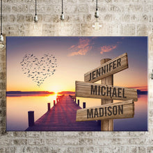 Load image into Gallery viewer, Love Bird Color Multi-Names Premium Canvas