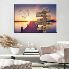 Load image into Gallery viewer, Love Bird Color Multi-Names Premium Canvas