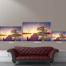 Load image into Gallery viewer, Love Bird Color Multi-Names Premium Canvas