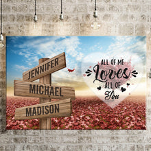 Load image into Gallery viewer, Love Tree Color All of Me Loves All of You Multi-Names Premium Canvas Poster