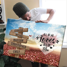 Load image into Gallery viewer, Love Tree Color All of Me Loves All of You Multi-Names Premium Canvas