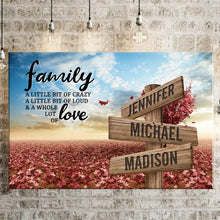 Load image into Gallery viewer, Love Tree  Color A Little Whole Lot of Love Multi-Names Premium Canvas