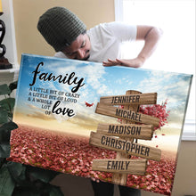 Load image into Gallery viewer, Love Tree  Color A Little Whole Lot of Love Multi-Names Premium Canvas