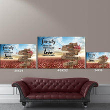Load image into Gallery viewer, Love Tree Color Where Life Begins And Love Never Ends Multi-Names Premium Canvas Poster