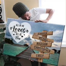 Load image into Gallery viewer, Maldives Scenery Color All of Me Loves All of You Multi-Names Premium Canvas