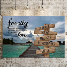 Load image into Gallery viewer, Maldives Scenery Color A Little Whole Lot of Love Multi-Names Premium Canvas Poster