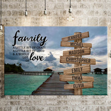 Load image into Gallery viewer, Maldives Scenery Color A Little Whole Lot of Love Multi-Names Premium Canvas Poster