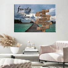 Load image into Gallery viewer, Maldives Scenery Color A Little Whole Lot of Love Multi-Names Premium Canvas Poster