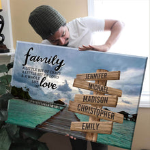 Load image into Gallery viewer, Maldives Scenery Color A Little Whole Lot of Love Multi-Names Premium Canvas