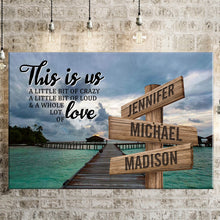 Load image into Gallery viewer, Maldives Scenery Color Personalized "THIS IS US" Multi-Names Premium Canvas