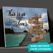 Load image into Gallery viewer, Maldives Scenery Color Personalized "THIS IS US" Multi-Names Premium Canvas
