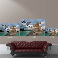 Load image into Gallery viewer, Maldives Scenery Color Personalized "THIS IS US" Multi-Names Premium Canvas Poster