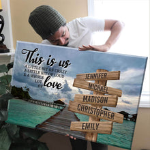 Load image into Gallery viewer, Maldives Scenery Color Personalized "THIS IS US" Multi-Names Premium Canvas