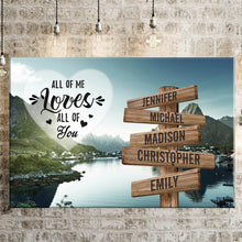 Load image into Gallery viewer, Mountain Creek Color All of Me Loves All of You Multi-Names Premium Canvas