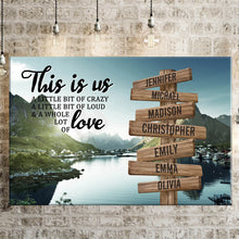 Load image into Gallery viewer, Mountain Creek Color Personalized "THIS IS US" Multi-Names Premium Canvas