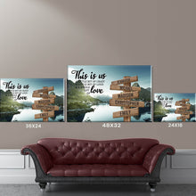 Load image into Gallery viewer, Mountain Creek Color Personalized "THIS IS US" Multi-Names Premium Canvas Poster