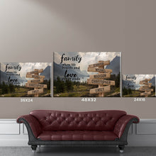 Load image into Gallery viewer, Mountain Range Color  Where Life Begins And Love Never Ends Multi-Names Premium Canvas