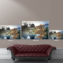 Load image into Gallery viewer, Mountain River Color Personalized "THIS IS US" Multi-Names Premium Canvas