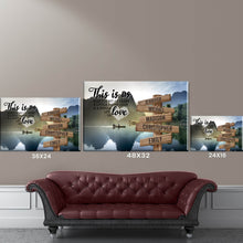 Load image into Gallery viewer, Mountain River Color Personalized "THIS IS US" Multi-Names Premium Canvas Poster