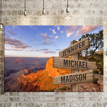 Load image into Gallery viewer, Mountain Scenery Color Multi-Names Premium Canvas Poster