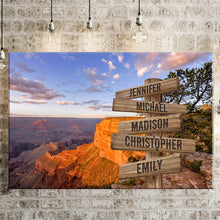 Load image into Gallery viewer, Mountain Scenery Color Multi-Names Premium Canvas Poster
