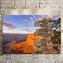 Load image into Gallery viewer, Mountain Scenery Color Multi-Names Premium Canvas Poster