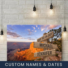 Load image into Gallery viewer, Mountain Scenery Color Multi-Names Premium Canvas Poster