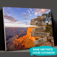 Load image into Gallery viewer, Mountain Scenery Color Multi-Names Premium Canvas Poster