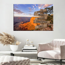 Load image into Gallery viewer, Mountain Scenery Color Multi-Names Premium Canvas Poster