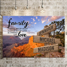 Load image into Gallery viewer, Mountain Scenery Color A Little Whole Lot of Love Multi-Names Premium Canvas Poster