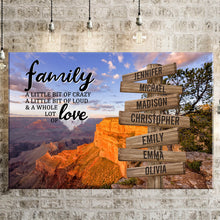 Load image into Gallery viewer, Mountain Scenery Color A Little Whole Lot of Love Multi-Names Premium Canvas Poster