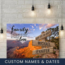 Load image into Gallery viewer, Mountain Scenery Color A Little Whole Lot of Love Multi-Names Premium Canvas Poster