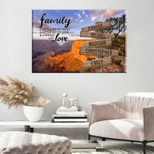 Load image into Gallery viewer, Mountain Scenery Color A Little Whole Lot of Love Multi-Names Premium Canvas Poster