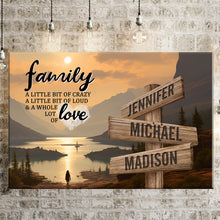 Load image into Gallery viewer, Mountain Sunset Color A Little Whole Lot of Love Multi-Names Premium Canvas Poster