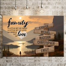 Load image into Gallery viewer, Mountain Sunset Color A Little Whole Lot of Love Multi-Names Premium Canvas Poster