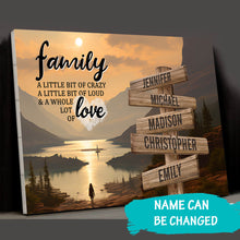 Load image into Gallery viewer, Mountain Sunset Color A Little Whole Lot of Love Multi-Names Premium Canvas Poster