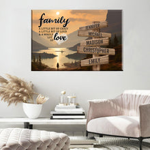 Load image into Gallery viewer, Mountain Sunset Color A Little Whole Lot of Love Multi-Names Premium Canvas Poster