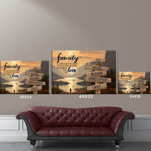 Load image into Gallery viewer, Mountain Sunset Color A Little Whole Lot of Love Multi-Names Premium Canvas Poster