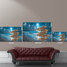 Load image into Gallery viewer, Ocean Night Beach Color Multi-Names Premium Canvas
